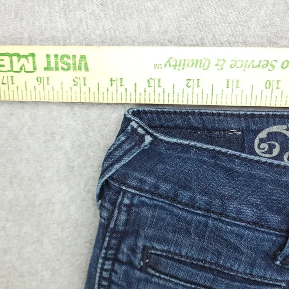 Ariat Denim Womens Trouser Jeans Size 25R Bootcut Wide Leg Flare Medium Wash - Picture 12 of 15